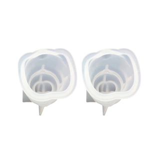 DIY silicone bunny mold for resin crystal and plaster crafts set of 2 pieces