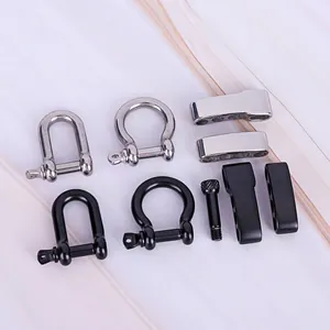 304 stainless steel adjustable U-shaped shackle hardware for paracord DIY projects