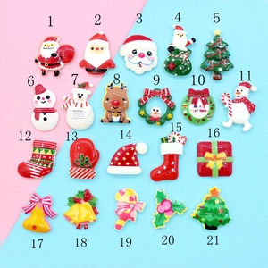 Lot de 21 breloques de Noël en résine avec Père Noël et bonhommes de neige pour bricolage DIY
