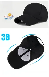 Detail of black baseball cap brim with VESPORTS print and UPF 50+ sun protection lining
