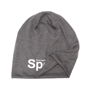 Bonnet en maille gris foncé avec imprimé lettres sport pour un style streetwear