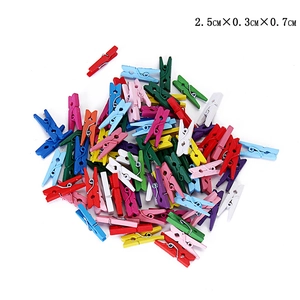 Colorful Mini Wooden Clips Decorative Small Wood Clothespins For Photo Hanging DIY Craft Projects Scrapbooking Bookmarks