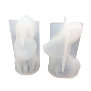 3D rabbit shaped silicone molds for DIY resin casting and aromatherapy plaster crafts