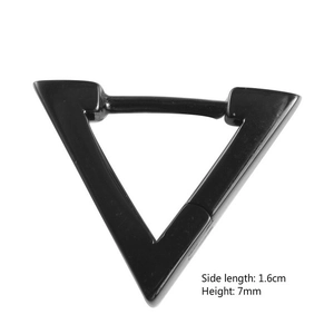 Boucles D'oreilles Créoles Triangulaires Cuivre Géométrique Minimaliste Punk Hip Hop Bijoux Pour Hommes Et Femmes