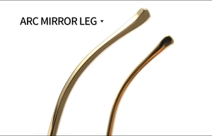 Détail des branches en métal doré ajouré avec design en arc pour lunettes