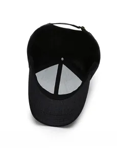 Detailed interior view of men's plaid baseball cap with adjustable metal buckle strap