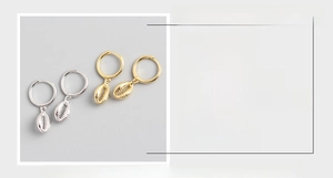 Detailed specs of S925 sterling silver shell earrings with dimensions and weight info