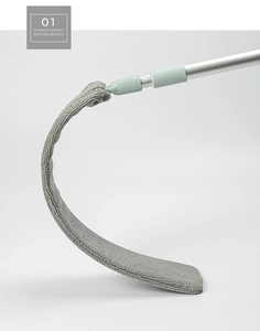 Detail showing flexibility of the microfiber dust brush with a strong 90-degree bending head