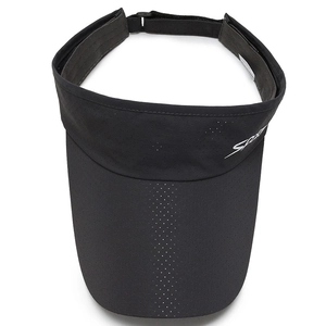 Adjustable black sun visor hat for summer outdoor sports featuring breathable mesh fabric