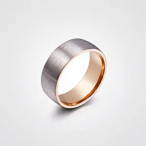 Simple Band Ring 316L Stainless Steel Brushed Surface Comfort Fit Polished Inner Couple Wedding Jewelry For Men Women