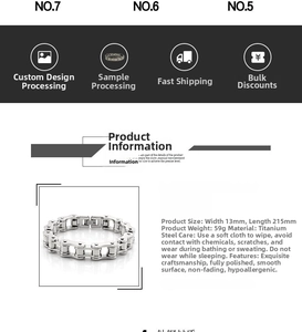 Polished stainless steel punk link bracelet measuring 13mm width and 215mm length
