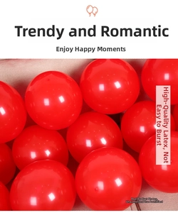 Macro detail of red thickened latex balloons featuring glossy texture and anti-burst material