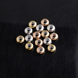 8mm stainless steel beads with rubber core in gold silver and rose gold for DIY jewelry
