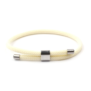 Adjustable Milanese Woven Cord Bracelet Stainless Steel Buckle Minimalist Nautical Style For Men Women Unisex