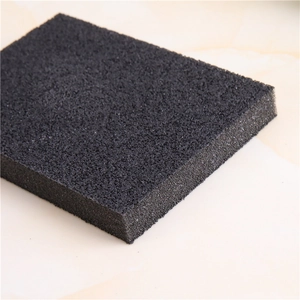 Black emery sponge for heavy duty kitchen cleaning and removing rust from pans