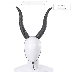 Serre-tête cornes de diable noires réglables pour cosplay d'Halloween et accessoires de fête