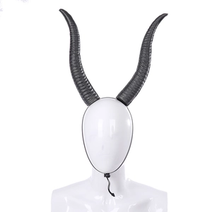 Cornes De Diable Coiffe Mousse Corne De Mouton Serre-Tête Réglable Halloween Cosplay Carnaval Fête Accessoire Costume Noir