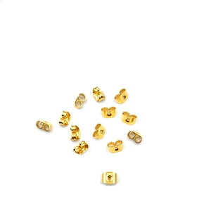 Gold 316L stainless steel earring backs with engraved 316 hallmark for jewelry making