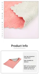 Close-up of double-sided diamond pattern dishcloth showing soft pink and grey microfibers