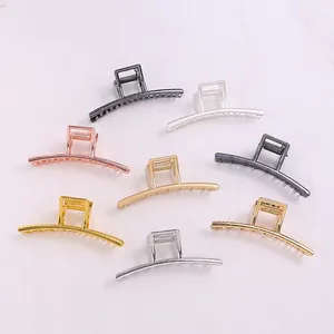 Minimalistisches geometrisches Metall-Haarklammern-Set in Gold, Silber und Roségold