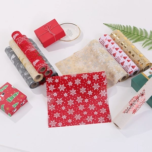 Christmas burlap table runner rolls with snowflake and tree prints for holiday decor
