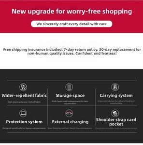 Zaino in Oxford impermeabile con scomparto per laptop e porta di ricarica USB esterna
