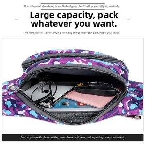Interior view showing the large storage capacity for phone, wallet, and glasses