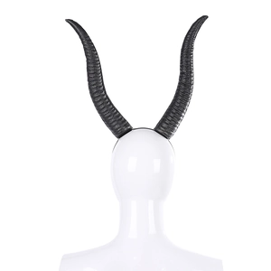 Serre-tête cornes de diable noires réglables pour Halloween et costumes de mascarade