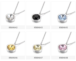 Détails de colliers en zircone 13mm à coupe coussin en plusieurs couleurs vives