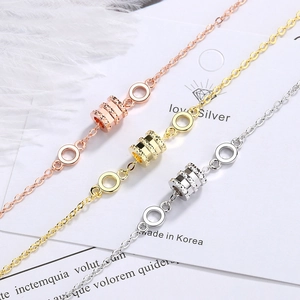 Minimalist waist cylinder bracelet set in rose gold, gold, and silver finishes