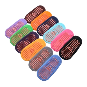 Colorful non-slip grip socks for toddlers with silicone bottom in multiple vibrant colors