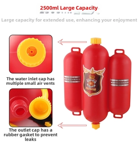 Detail of 2500ml firefighter backpack water tank with leak-proof seal and air vent