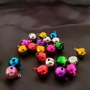Colorful 12mm metal copper bells for DIY jewelry and Christmas pet gift accessories