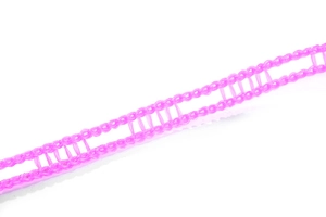Detail of pink windproof non-slip clothesline with hollow ladder structure for drying