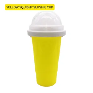Portable Silicone Squeeze Slushy Maker Cup Frozen Magic DIY Smoothie Cooling Cup For Summer Drinks