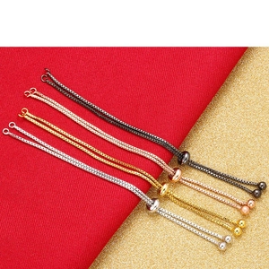 Catena Base Per Bracciale Regolabile In Ottone Con Chiusura Scorrevole Catena A Scatola Semilavorata Per Creazione Gioielli DIY