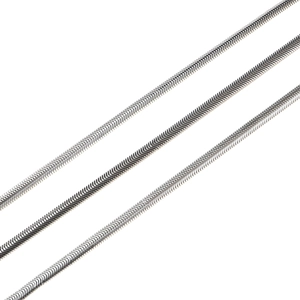 Close-up of three flat gold snake chains with polished metal texture for eyewear