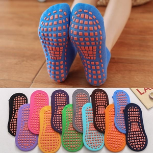 Non-slip Yoga Trampoline Floor Socks Combed Cotton Breathable Anti Skid Silicone Dots Indoor Fitness Unisex