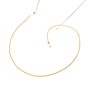 Classic golden metal twist chain eyeglass strap holder for women, elegant eyewear lanyard