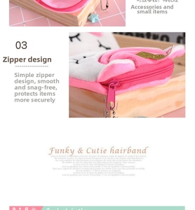 Detailed view of plush unicorn coin purse showing smooth zipper closure and secure storage