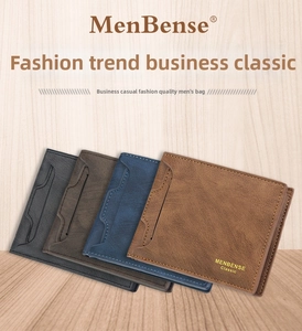 Men's wallet collection in four colors with textured faux leather and fine stitching