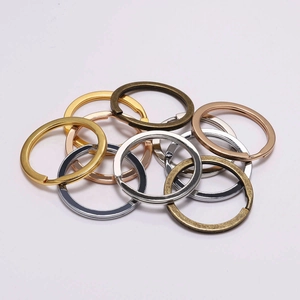 Polished DIY metal split key rings in gold silver and bronze for keychain making
