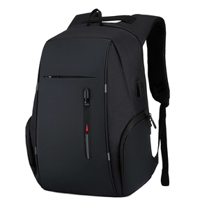 Zaino porta PC aziendale impermeabile nero con porta USB e grande capacità di carico