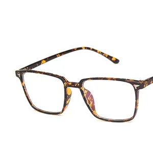 Classic retro square tortoiseshell eyeglasses frame with silver metal stud accents
