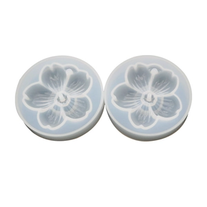 Set di 2 stampi in silicone a forma di ciliegio per ciondoli in resina con fori