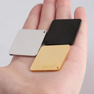 30mm mirror polished stainless steel calendar tags in silver, gold, and black colors
