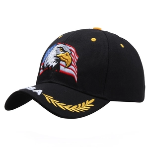 Embroidered Eagle USA Flag Baseball Cap Cotton Adjustable Sun Hat American Retro Style For Unisex Outdoor Casual Sports Cap