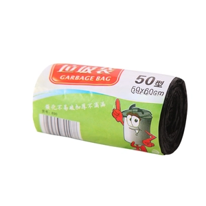 Thickened black garbage bag rolls size 50x60cm with leak-proof and anti-puncture design