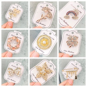 Broche Mode Épingle Alliage Strass Künstliche Perle Fleur Animal Forme Bijou Élégant Accessoire Pour Femmes Cadeau