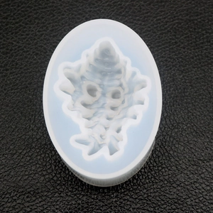 Macro detail of translucent silicone resin mold with complex organic sea stone textures